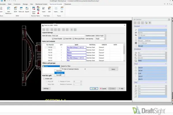 DRAFTSIGHT Mechanical 